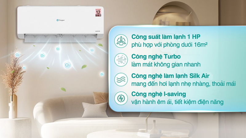 Máy lạnh Casper inverter 1 HP QC-09IS36 - Hàng chính hãng