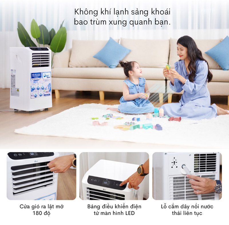 Máy điều hòa di động thông minh FujiE MPAC9 - Hàng chính hãng