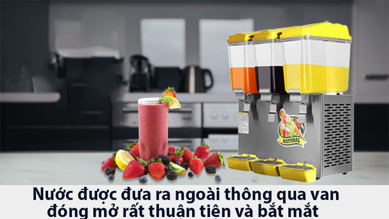 Máy làm lạnh đồ uống dạng khuấy 3 ngăn DN338 - Hàng chính hãng