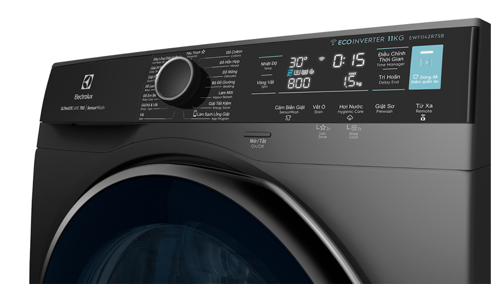 Máy giặt Electrolux Inverter 11 kg EWF1142R7SB - Hàng chính hãng
