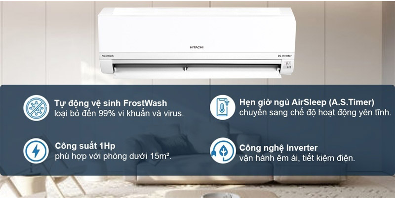 Máy lạnh Hitachi inverter RAK/RAC-CH10PCASV - Hàng chính hãng