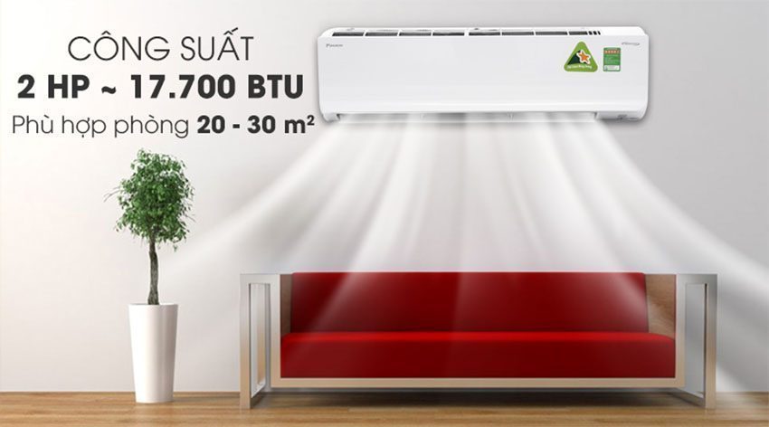 Máy lạnh inverter Daikin FTKC50TVMV với công suất 2HP