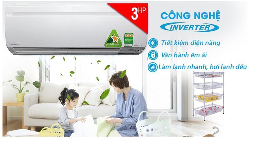 Công nghệ inverter của Máy lạnh inverter Daikin FTKS71GVMV