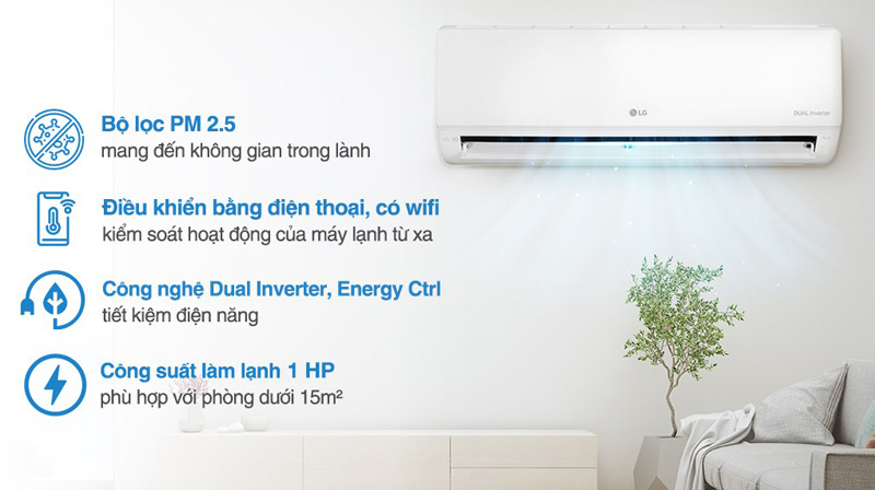 Máy lạnh LG Inverter 1HP V10WIN1 - Hàng chính hãng