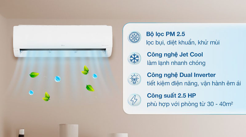 Máy lạnh LG Inverter 2.5 HP V24WIN1 - Hàng chính hãng