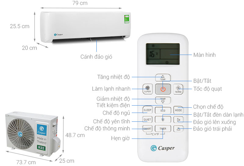 Máy lạnh một chiều Casper LC-09TL32 - Hàng chính hãng