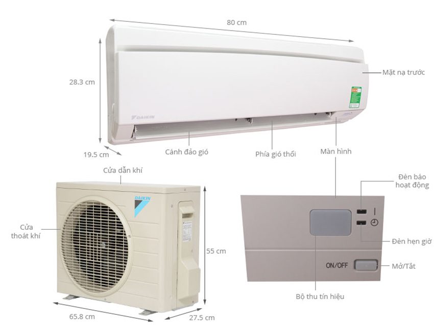 Máy lạnh một chiều Daikin FTNE35MV1V9/RNE35MV1V9 - Hàng chính hãng