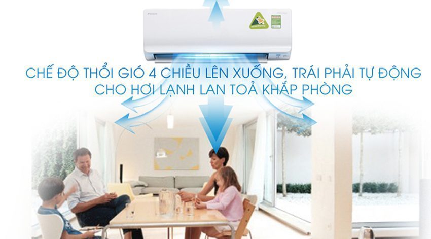 Máy lạnh một chiều Inverter Daikin FTKM35SVMV/RKM35SVMV cùng chế độ thổi gió 
