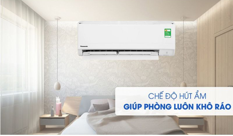 Chức năng hút ẩm sẽ hút sạch mùi ẩm mốc khó chịu, làm giảm sự phát triển của vi khuẩn, nấm mốc