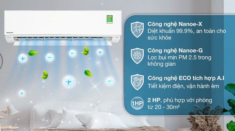 Máy lạnh Panasonic Inverter 2HP CU/CS-XU18XKH-8 - Hàng chính hãng