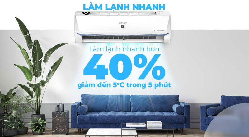 Máy lạnh Sharp Inverter AH-XP13BSW - Hàng chính hãng