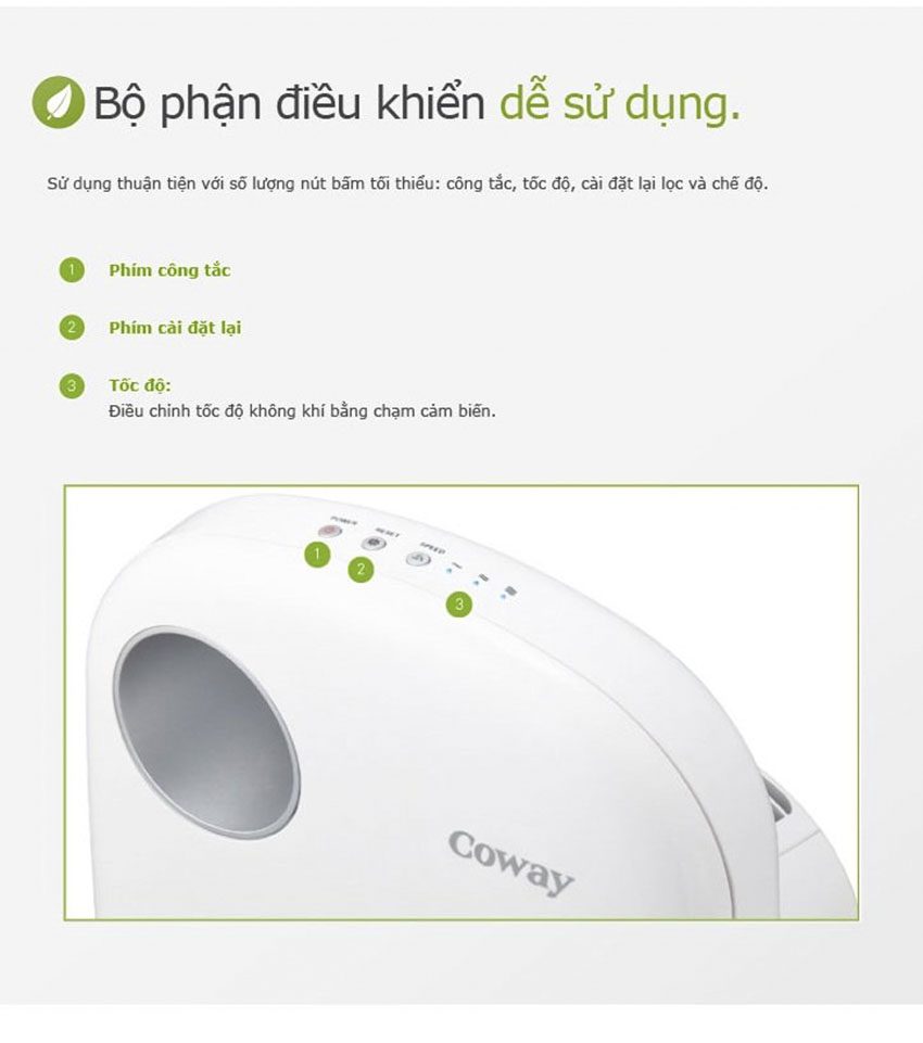 Máy lọc không khí Coway AP-0509DH - Hàng chính hãng
