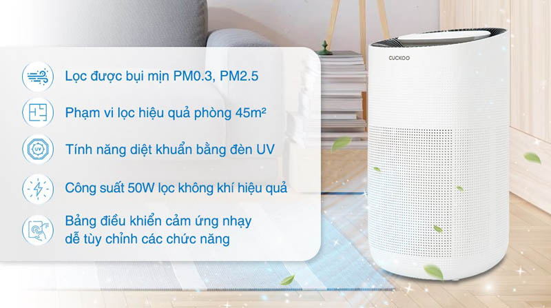 Máy lọc không khí Cuckoo CAC-J1510FW/WHCKV - Hàng chính hãng