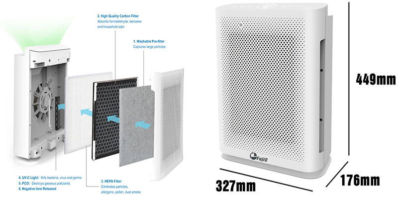 Máy lọc không khí FujiE AP600 - Hàng chính hãng