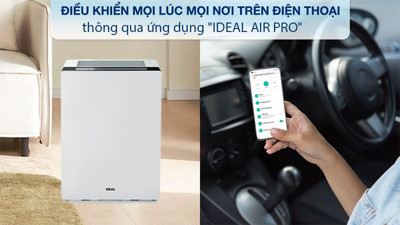 Điều khiển bằng điện thoại của Máy lọc không khí Ideal AP80-PRO