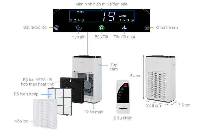 Máy lọc không khí Kangaroo KG38AP