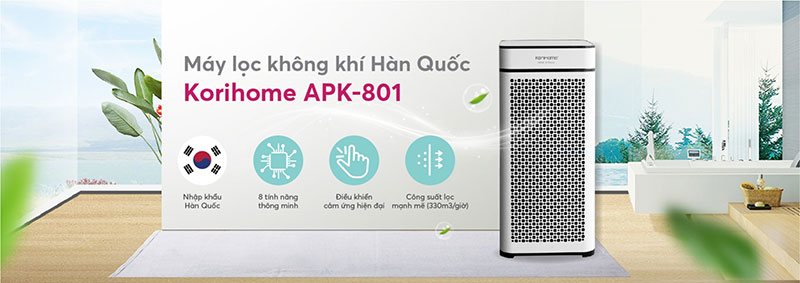 Máy lọc không khí Korihome APK-801 - Hàng chính hãng