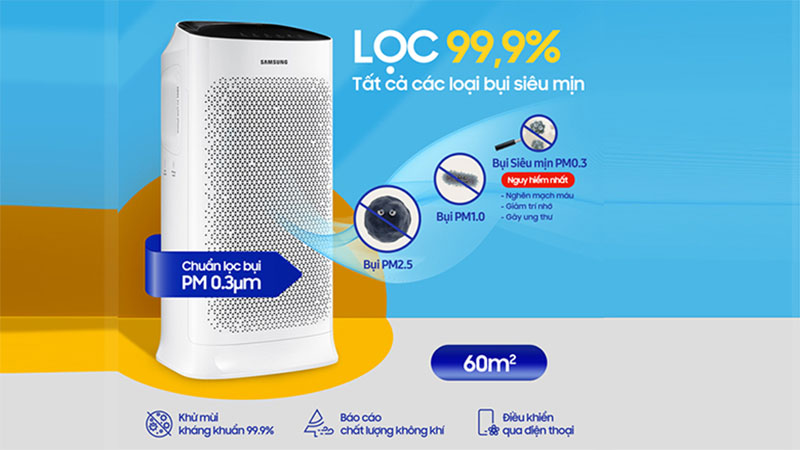 Máy lọc không khí Samsung AX60R5080WD/SV - Hàng chính hãng