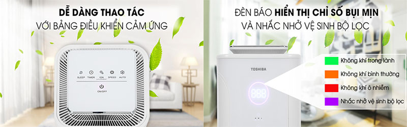 Máy lọc không khí Toshiba CAF-N50(W)VN - Hàng chính hãng