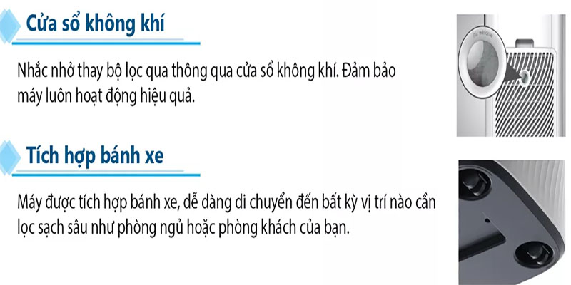 Thiết kế của Máy lọc không khí Toshiba CAF-N70(W)VN