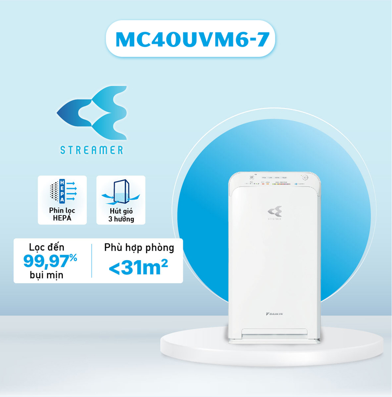 Máy lọc không khí Daikin MC40UVM6-7 - Hàng chính hãng