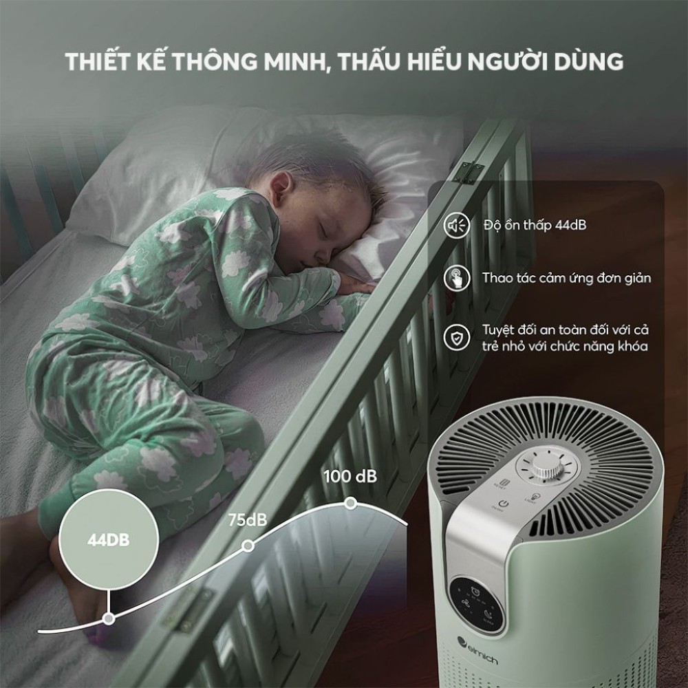 Độ ồn thấp, không gây ảnh hoạt tới sinh hoạt