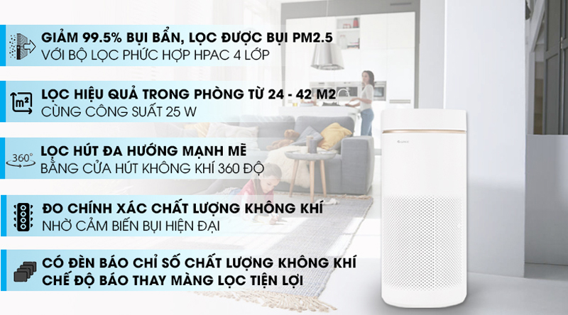 Máy lọc không khí Gree GCF350ASNA - Hàng chính hãng