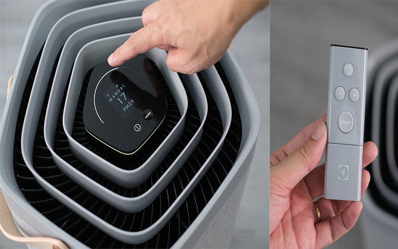 Bảng điều khiển của Máy lọc không khí ion âm Electrolux Pure A9