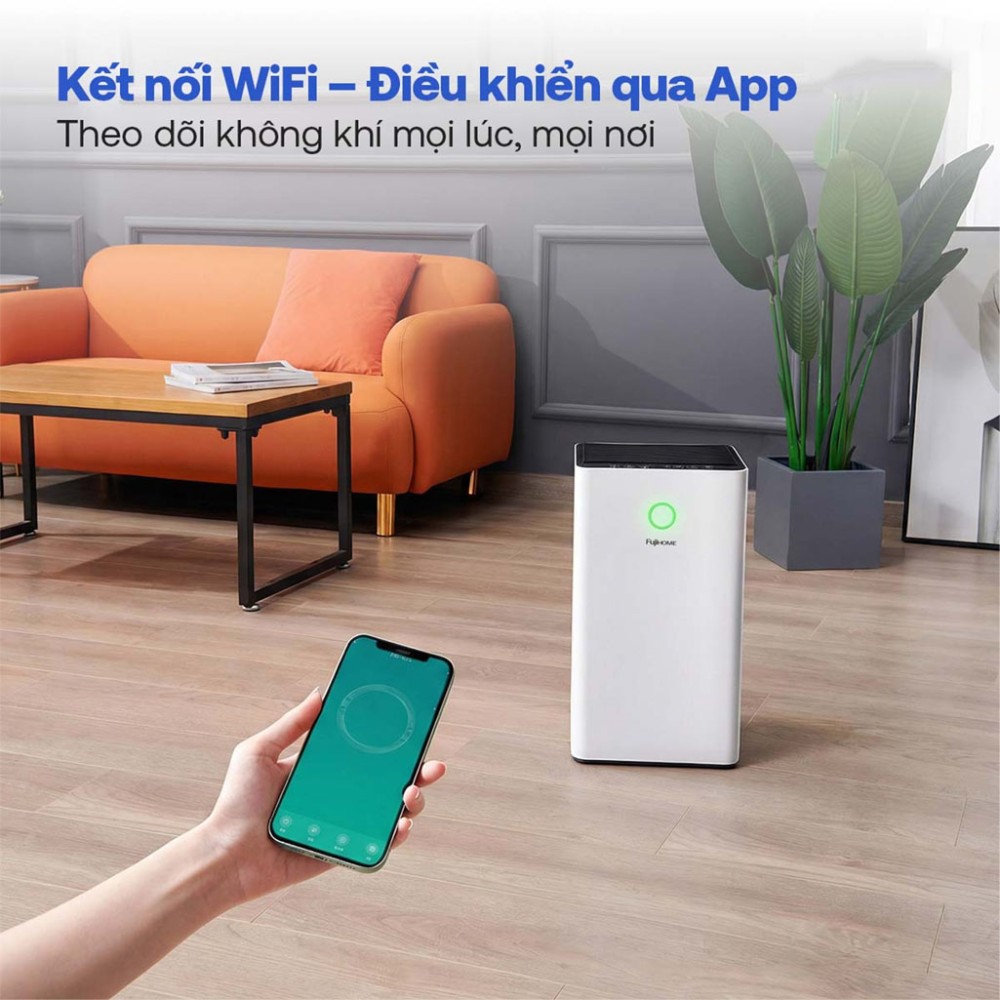 Máy lọc không khí kết nối Wifi thông minh Fujihome AP5PRO - Hàng chính hãng
