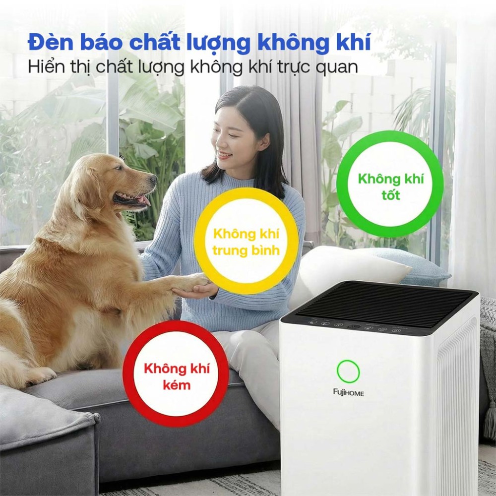 Máy lọc không khí kết nối Wifi thông minh Fujihome AP5PRO - Hàng chính hãng