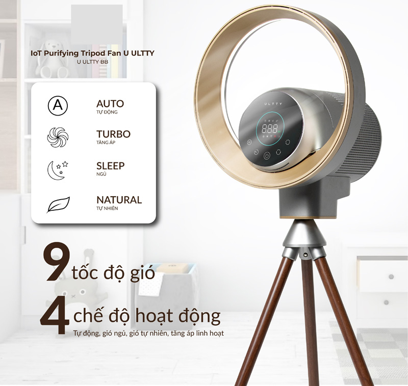 Quạt lọc không khí và khử khuẩn Ultty BB - Hàng chính hãng
