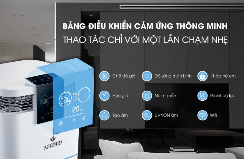 Máy lọc không khí Kosmen KM-A99 - Hàng chính hãng