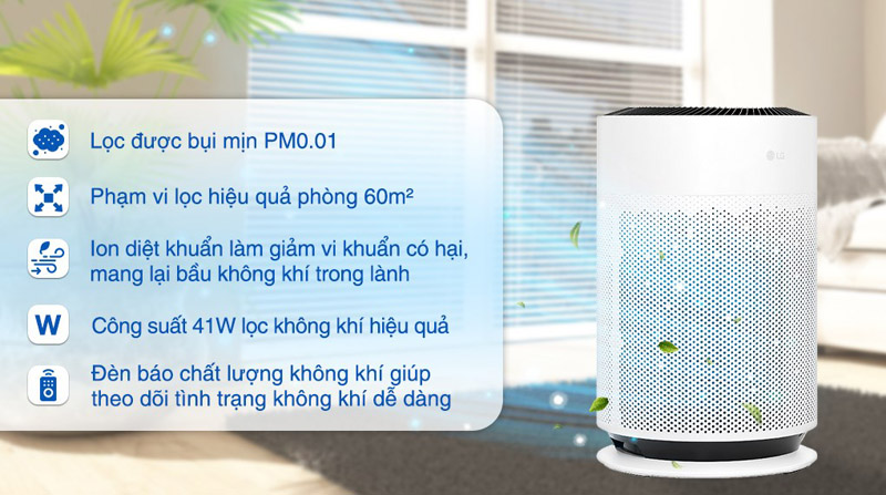 Máy lọc không khí LG PuriCare 360 Hit AS60GHWG0 - Hàng chính hãng