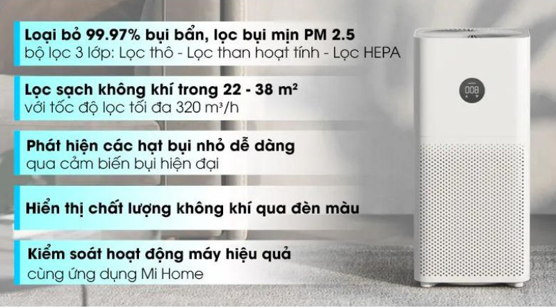 Máy lọc không khí Lydsto YM-KQJHQA103 - Hàng chính hãng