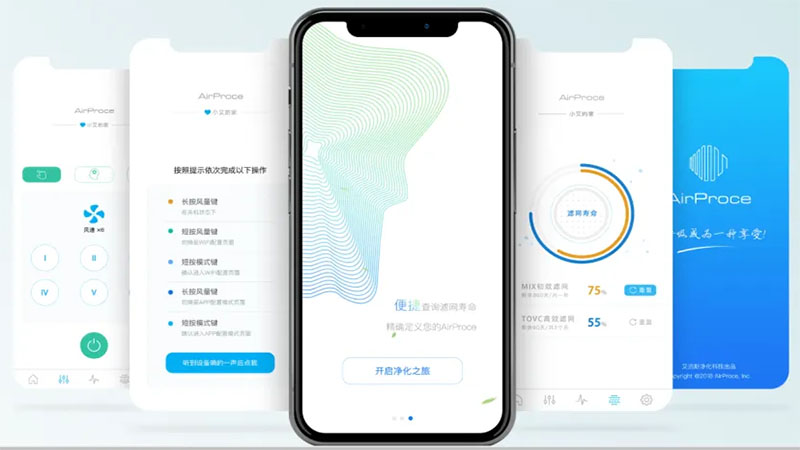 Điều khiển qua app của Máy lọc không khí ô tô AirProce AX90