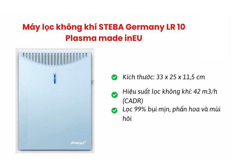 Máy lọc không khí Steba LR10 Plasma - Hàng chính hãng