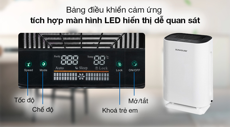 Máy lọc không khí Sunhouse SHD-20AP9718 - Hàng chính hãng
