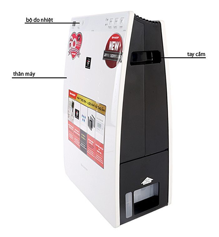 Máy lọc khí tạo ẩm Sharp KC-F30EV-W - Hàng chính hãng