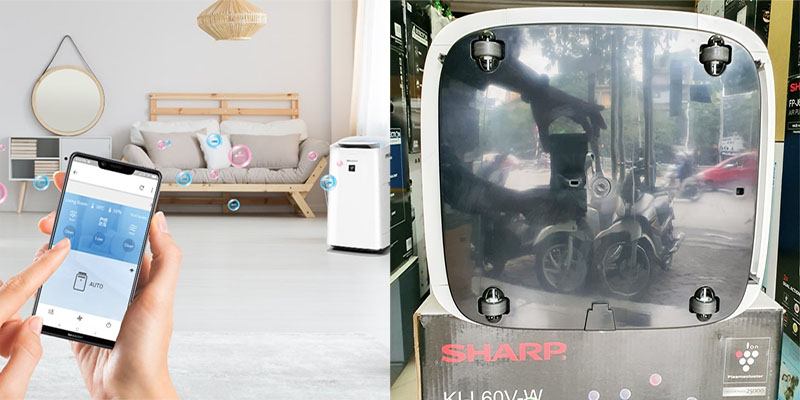 Máy lọc không khí tạo ẩm Sharp KI-L60V-W - Hàng chính hãng