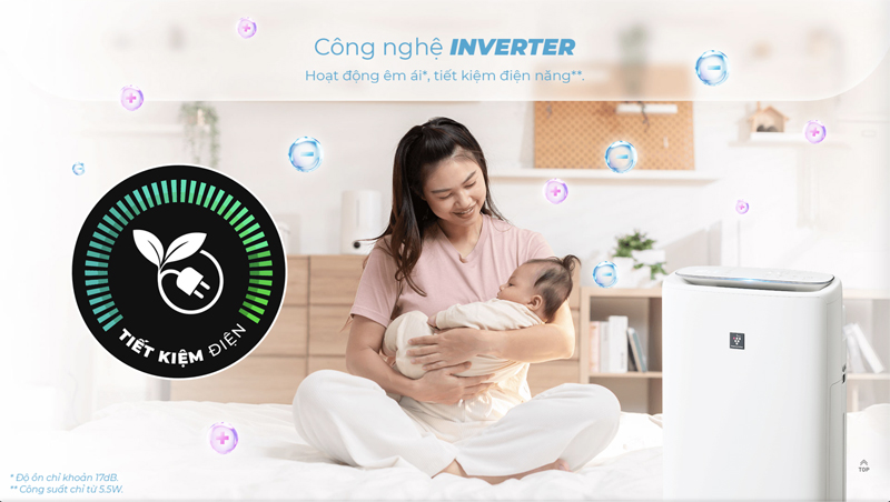 Máy lọc không khí và tạo ẩm Sharp KI-N40V-H - Hàng chính hãng