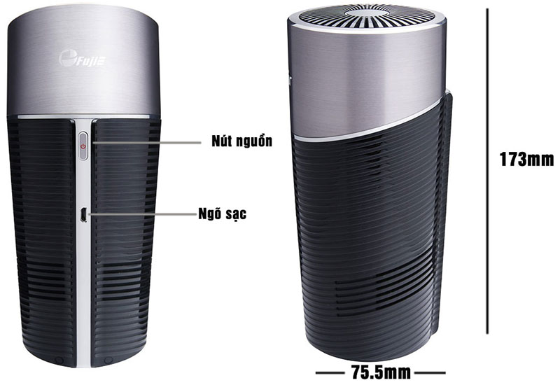 Máy lọc không khí thông minh dùng trên xe hơi FujiE AP100 - Hàng chính hãng