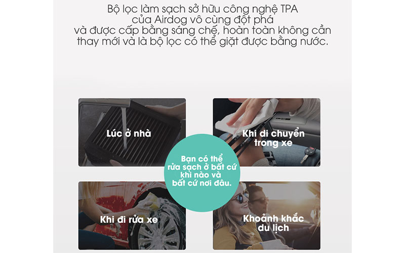 Máy lọc không khí xe ô tô Airdog V5 - Hàng chính hãng