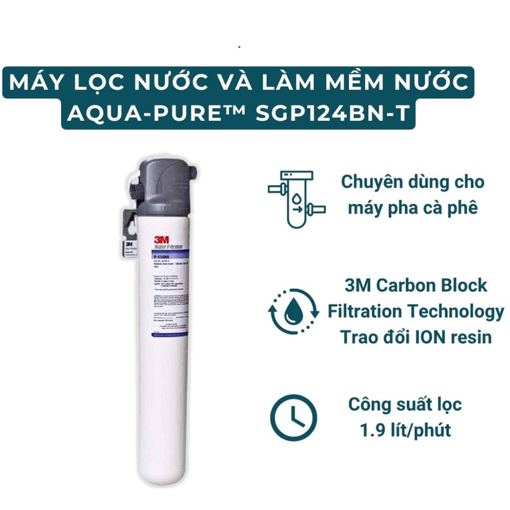 Máy lọc nước và làm mềm nước 3M Aqua-Pure™ SGP124BN-T - Hàng chính hãng