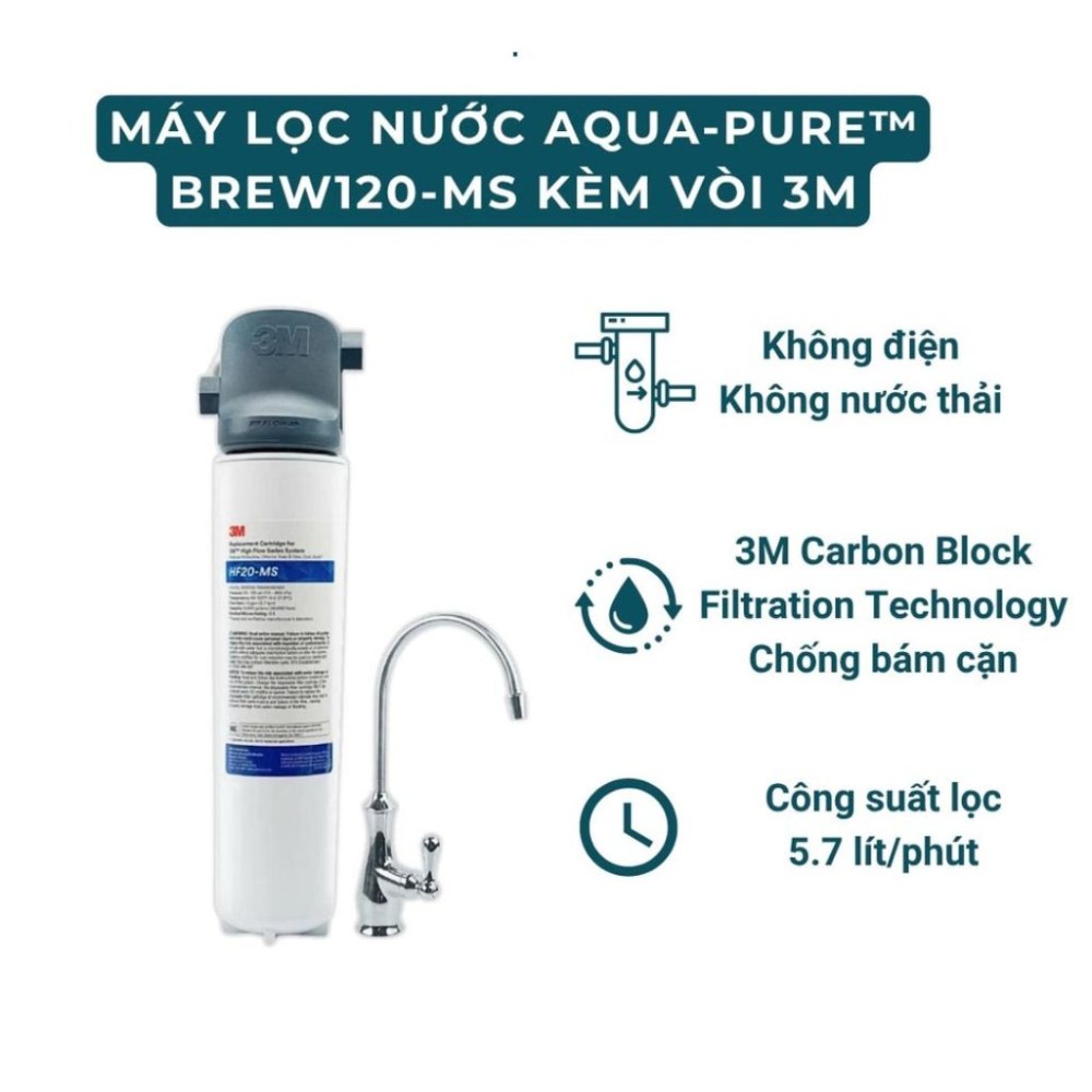 Máy lọc nước 3M BREW120-MS - Hàng chính hãng