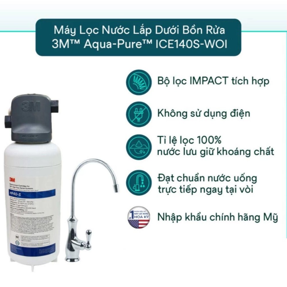 Máy lọc nước 3M ICE140S - Hàng chính hãng