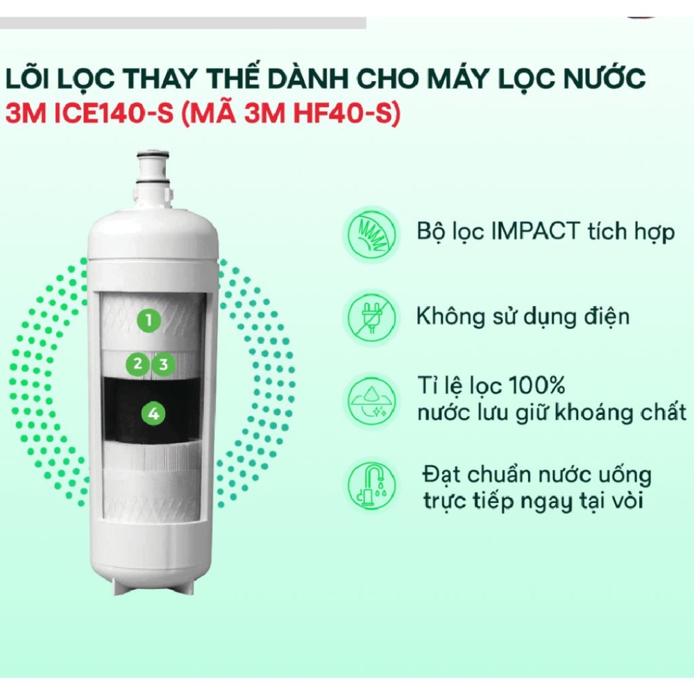 Máy lọc nước 3M Nano Aqua-Pure ICE140S-WOI - Hàng chính hãng
