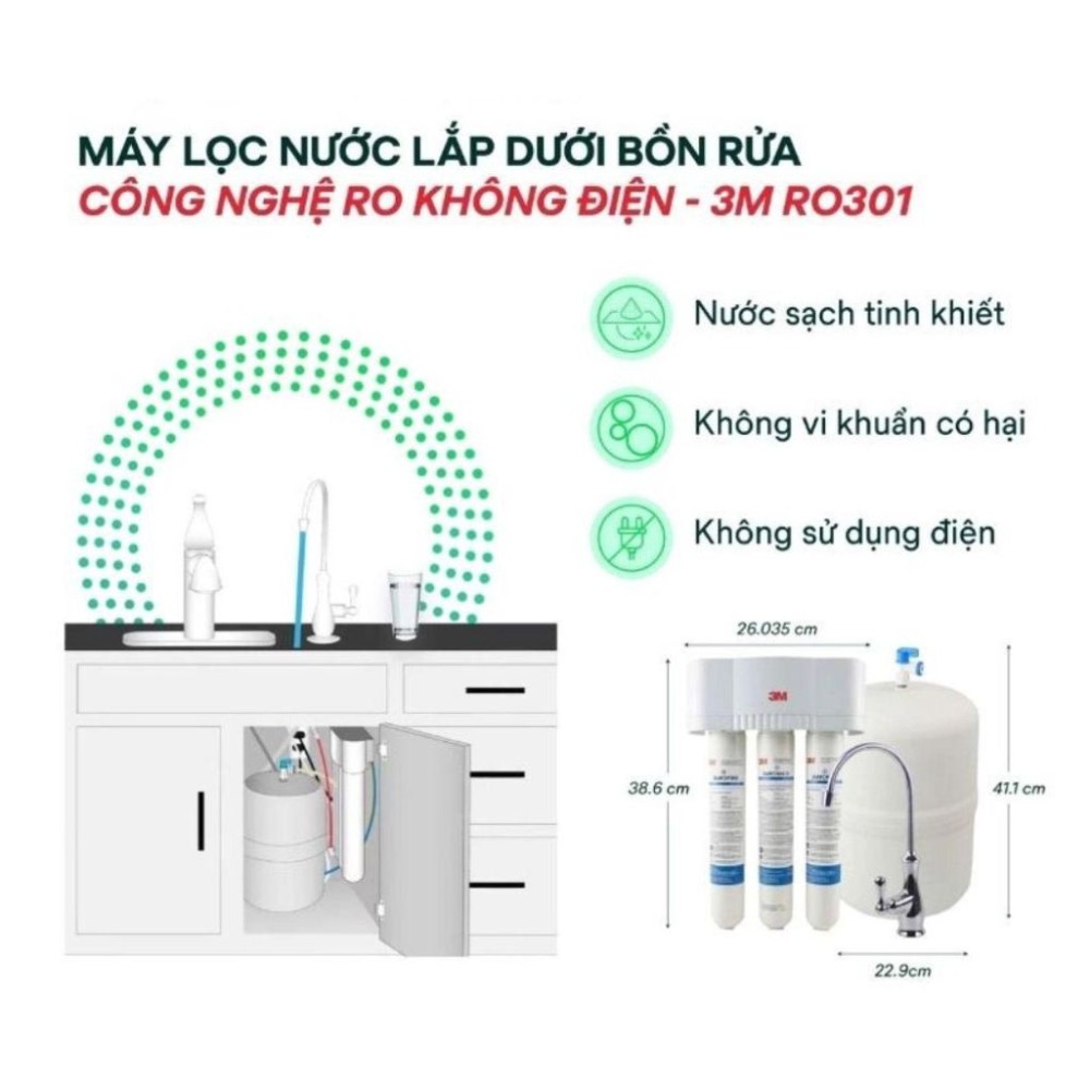 Máy lọc nước 3M RO301 - Hàng chính hãng