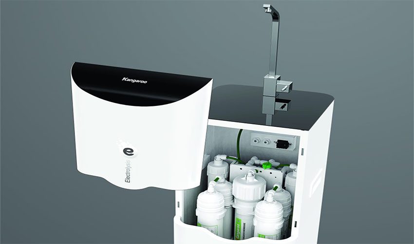 Hệ thống bộ lõi đúc nguyên khối của Máy lọc nước Hydrogen Ion kiềm Kangaroo KG100ES