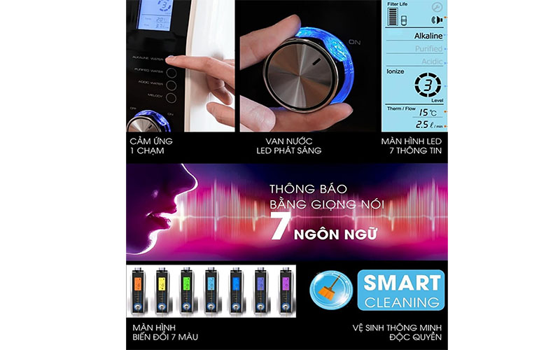 Máy lọc nước ion kiềm Fuji Smart K8 Slim - Hàng chính hãng