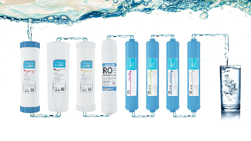 Máy lọc nước RO Karofi K-I238 với 8 cấp lọc nước an toàn 